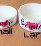 Personalised Pet Bowls Pink or Blue Heart Shape Colour Small and Large  - Image 5
