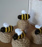 Set Of Four Hand Knitted Egg Cosies With Bumble Bees (R606) - Image 3