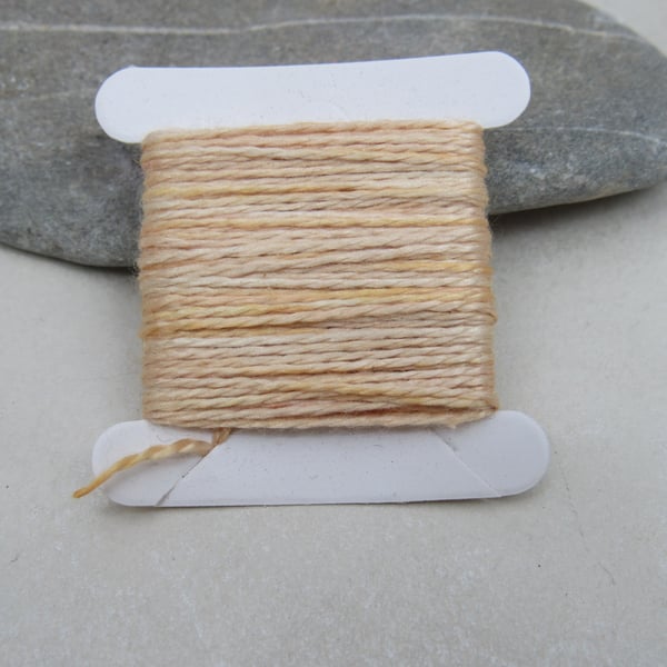 15m Natural Dye Pale Golden Brown Pure Silk Embroidery Thread