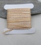 15m Natural Dye Pale Golden Brown Pure Silk Embroidery Thread - Image 1