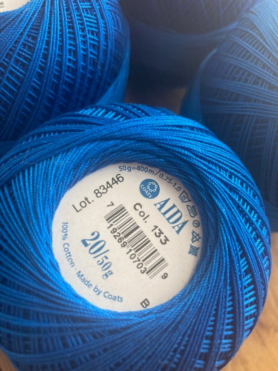 4 Balls of Coats Aida 20 50g Crochet Cotton New No 133