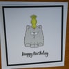Grumpy Cat Happy Birthday Card - Bird