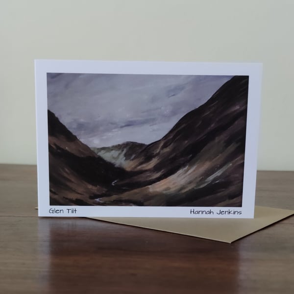 Glen Tilt, Hikers Heaven Greeting Card Collection, Highlands Mini Landscape, 