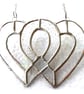 Entwined Heart Suncatcher Stained Glass Silver 25th Wedding 051 - Image 6