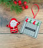 Santa in a Fireplace Christmas Hanging Decoration Personalised Gift - Image 3