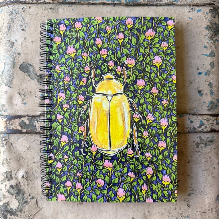 'Golden Beetle' A5 Notebook