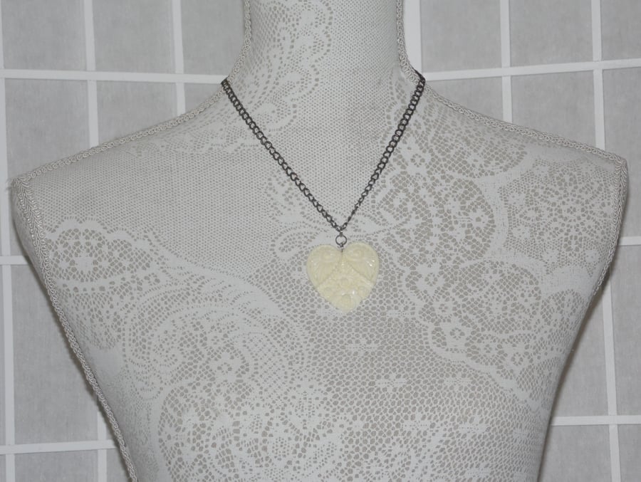 Ivory Heart Necklace
