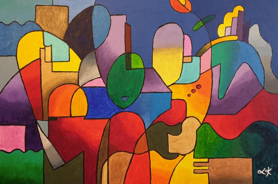 Colourful Abstract - Folksy
