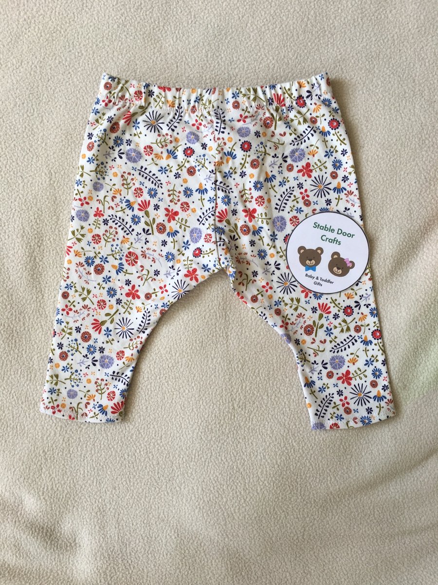 Age 3 months, leggings - floral 