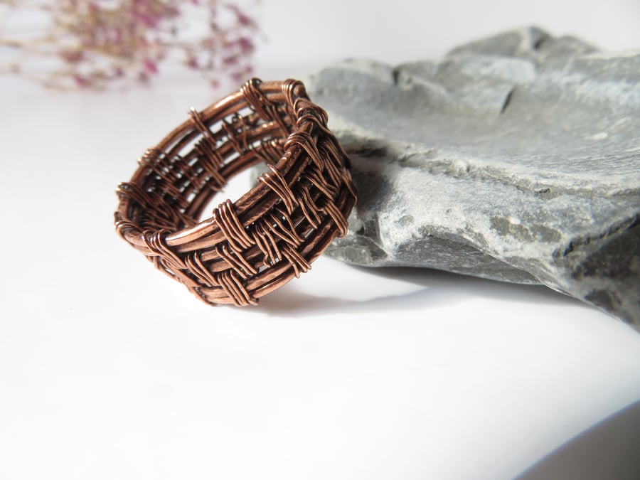 Copper Ring Large  Size U (UK) 10 (US)