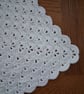 Hand Crochet Cream Baby Blanket Shawl In A Shell Pattern (J172) - Image 6