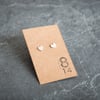 Hand Sawn Sterling Silver Heart Stud Earrings