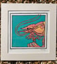 Big Shrimp - Seaside Painted Lino Print - Sealife - Seafood - Painting - Image 9
