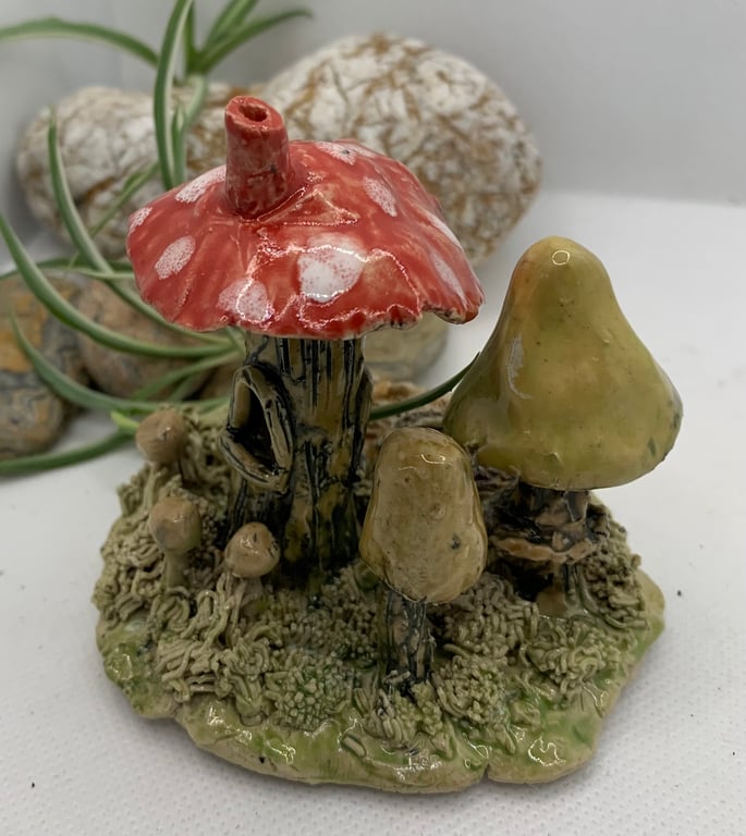 Small toadstool house ornament