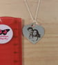 Sterling Silver Photo Engraved Heart Necklace - Image 4