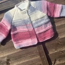 Baby cardigan hand knitted 0-3 months