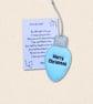 A Family's Light Christmas Tree Decoration - Light Bulb Ornament