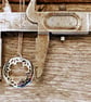 Sterling silver elliptic leaf ring necklace - Image 3