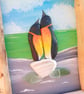 Pebble Penguins Driftwood Wall Art - Handmade Coastal Bird Art - One-of-a-Kind - Image 3