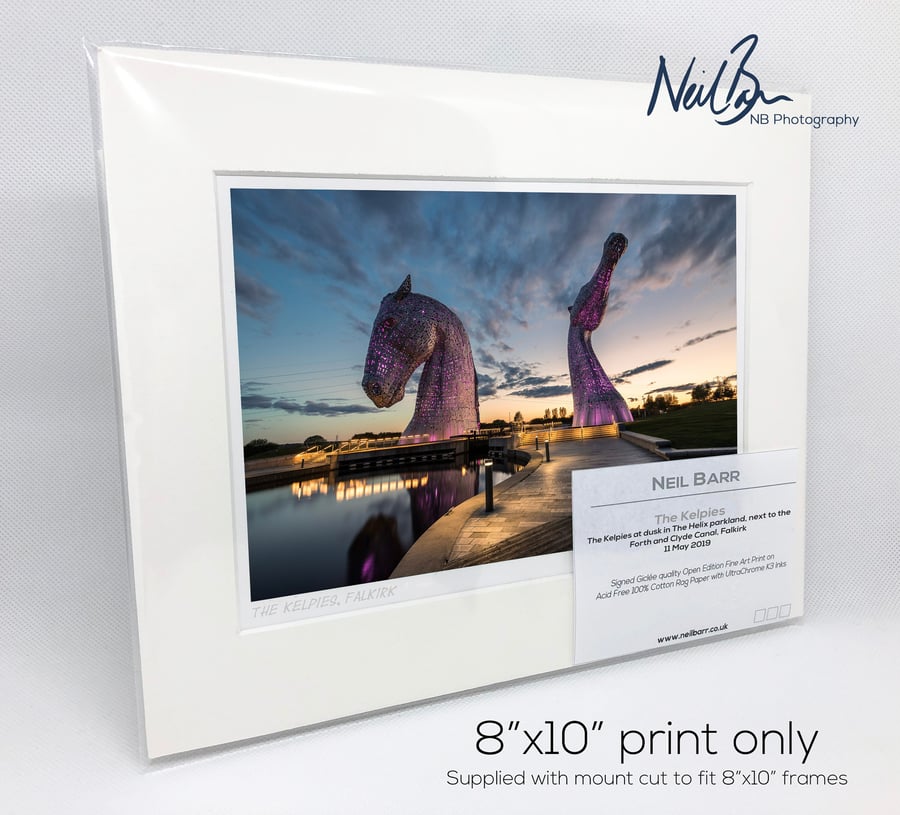 The Kelpies Falkirk Scotland - A5 (10" x 8") Unframed Print