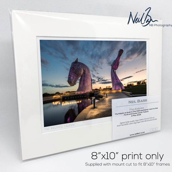 The Kelpies Falkirk Scotland - A5 (10" x 8") Unframed Print