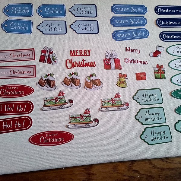 Christmas toppers for card making. Ref 410