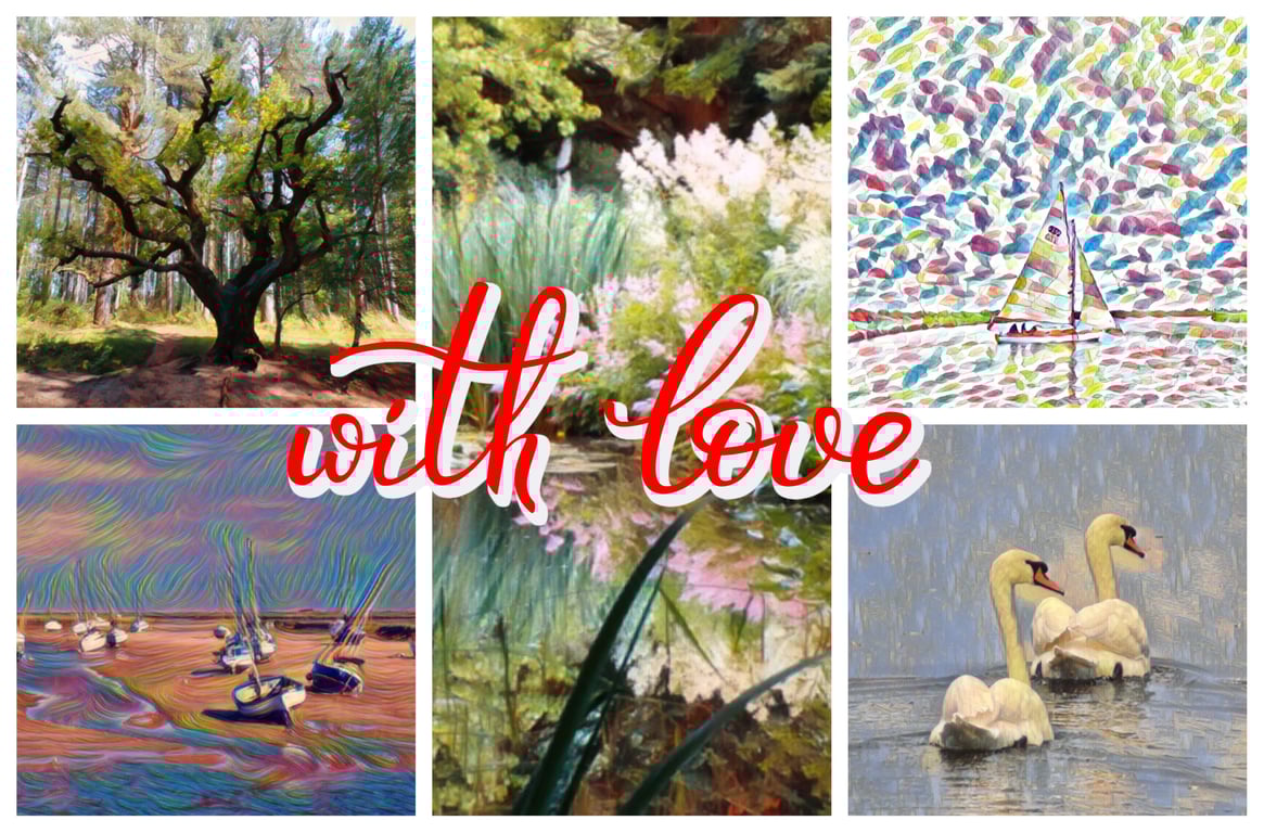 Norfolk Scenes Greeting Card A5 Size With Love 