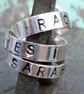 Sterling silver ring. Personalised. - Image 4