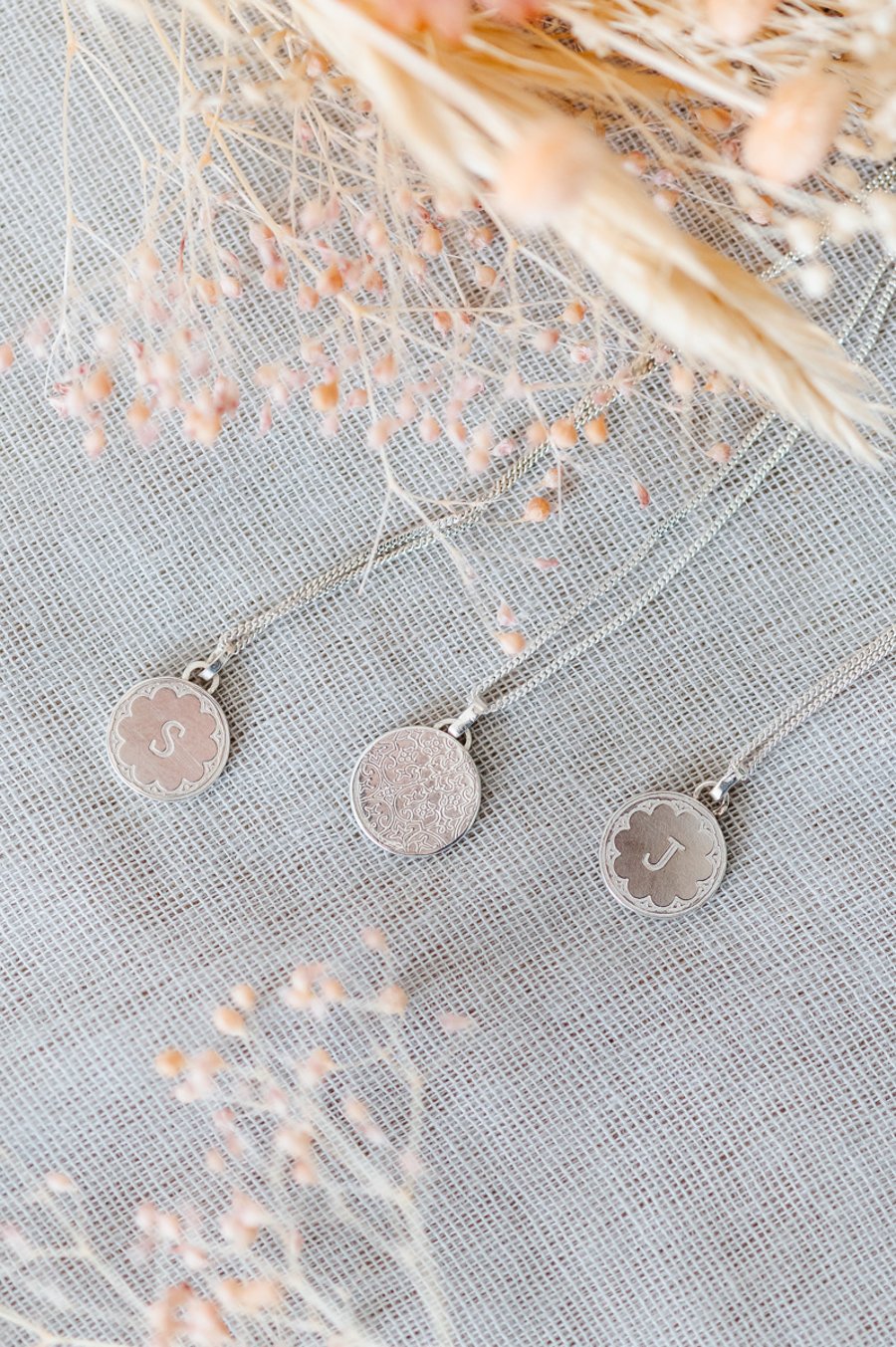 Initial Necklace, Round