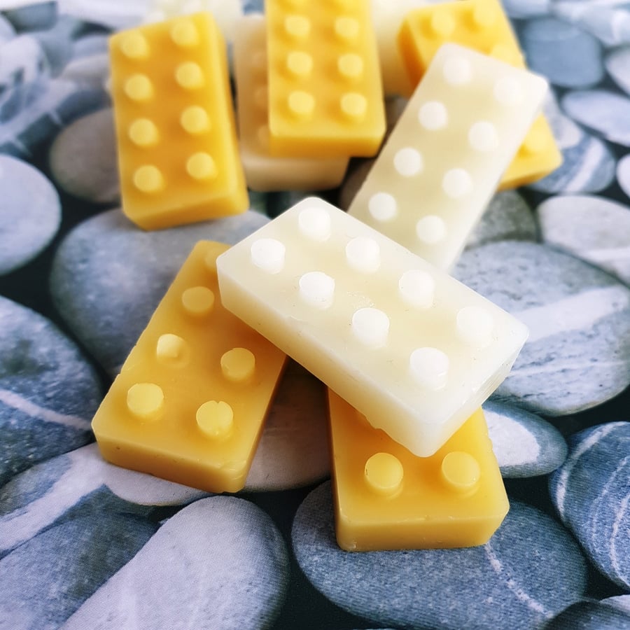 Pure Beeswax Bar, Lego Shaped, approximately 35g, Cosmetics grade