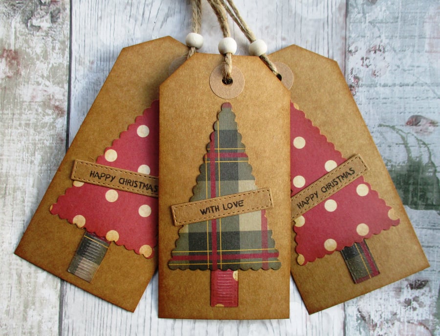 Christmas Tree Christmas Gift Tags set of 3