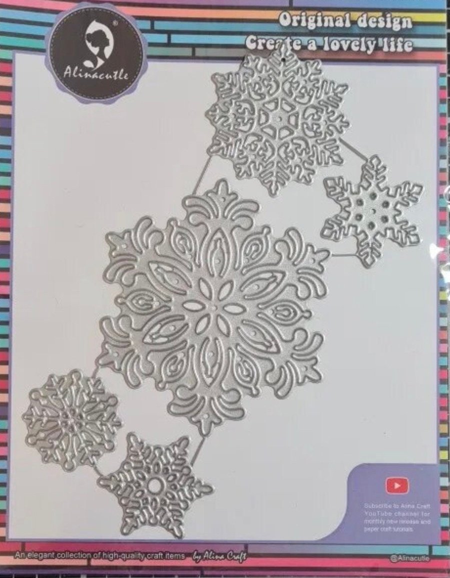 NEW Alinacutle 5 Snowflakes Metal Craft Cutting Die Set