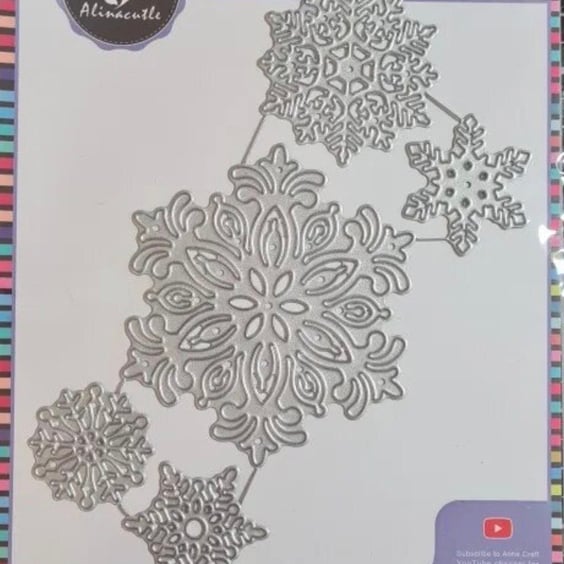 NEW Alinacutle 5 Snowflakes Metal Craft Cutting Die Set