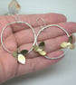Eco Silver Hydrangea Hoop Earrings - Image 4