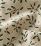 2 Christmas Holly Berries  Tablecloth 200 x 135cm  Rectangle