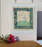 Miniature finely hand-stitched textile, detailed work with pretty fabrics - Image 1