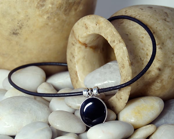 " Mystic Moment " .......Black Onyx and Silver Necklace