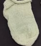 Hand knit short no rib no show socks pale green  - Image 2
