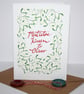 Personalised Mistletoe kisses Christmas card - Image 2