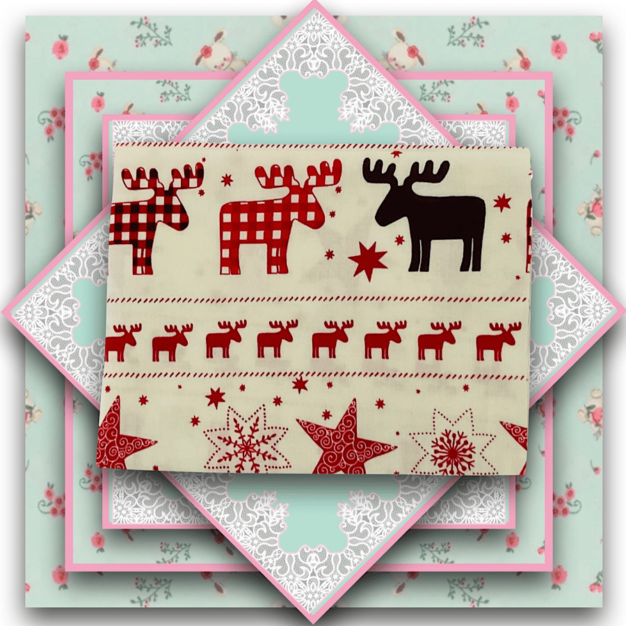 Sale Item - Christmas Reindeer Fat Quarter