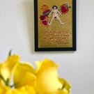 Valenetine: Incurable by Dorothy Parker, textile wall art