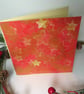 Christmas Gelli Printed Art Greeting Cards Set One Off Holly - Image 6