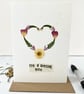 Handmade Mother's Day, Birthday Card, Real Pressed Flower Heart - Image 5