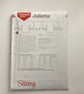 Paper Sewing Pattern, Juliette top,  New and Unopened (Code 003T) - Image 2