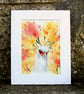 Bird Original Watercolour Painting Secretary Bird - Image 1