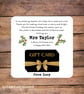 Teacher Christmas Thank You Gift Card Holder, personalised 