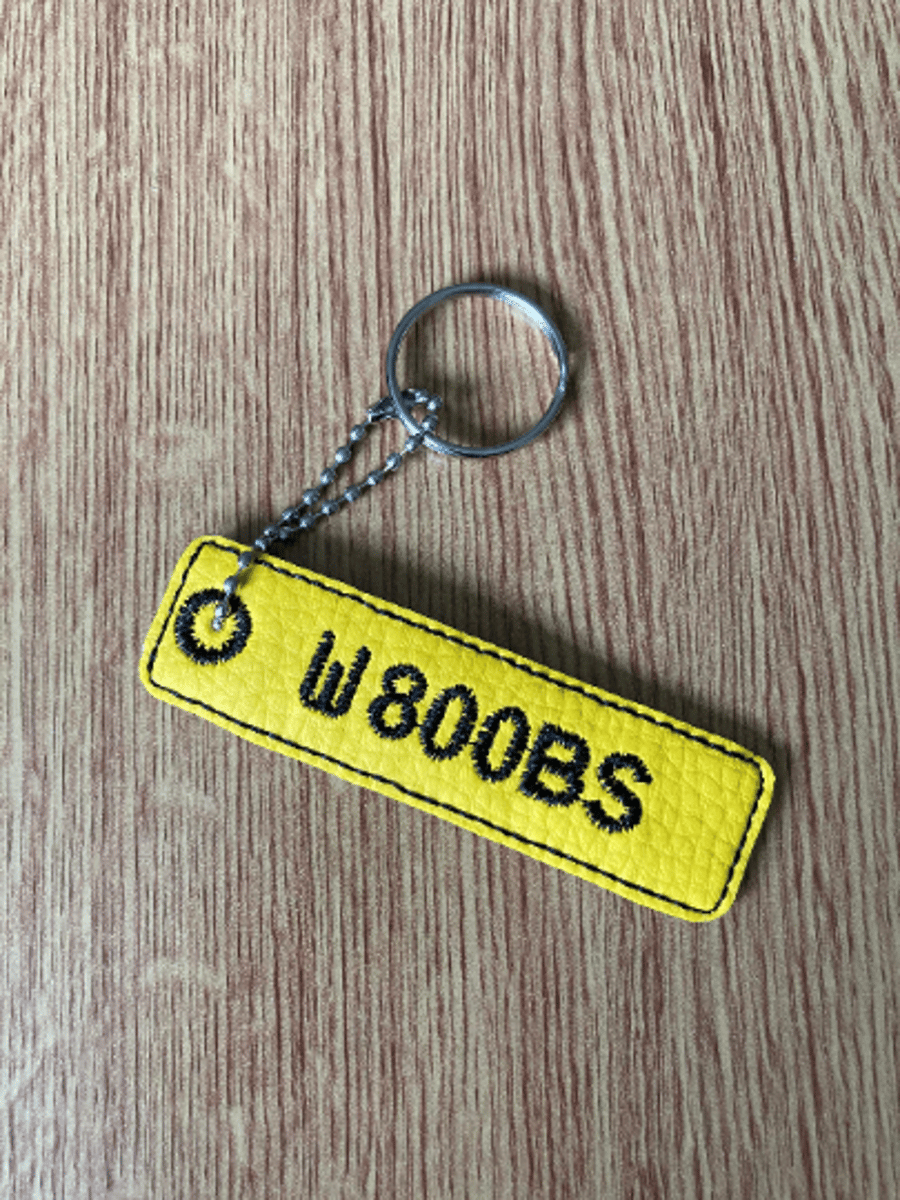 1194. Bums and boobs number plate keyring.