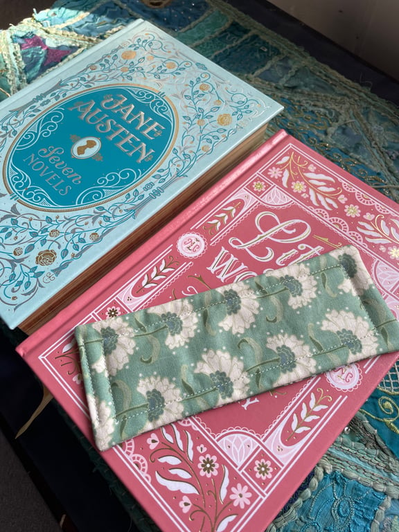 Floral fabric bookmark