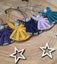 Angel beaded micro macrame tree decoration, gift tag, teacher gift, xmas card  - Image 7