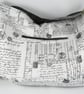 Reversible Black and White Hobo Bag - Image 5